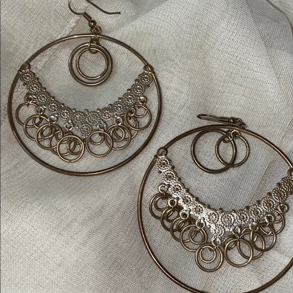 Vintage earrings large boho